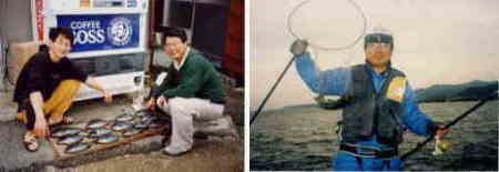 グレの写真と釣り人の写真
